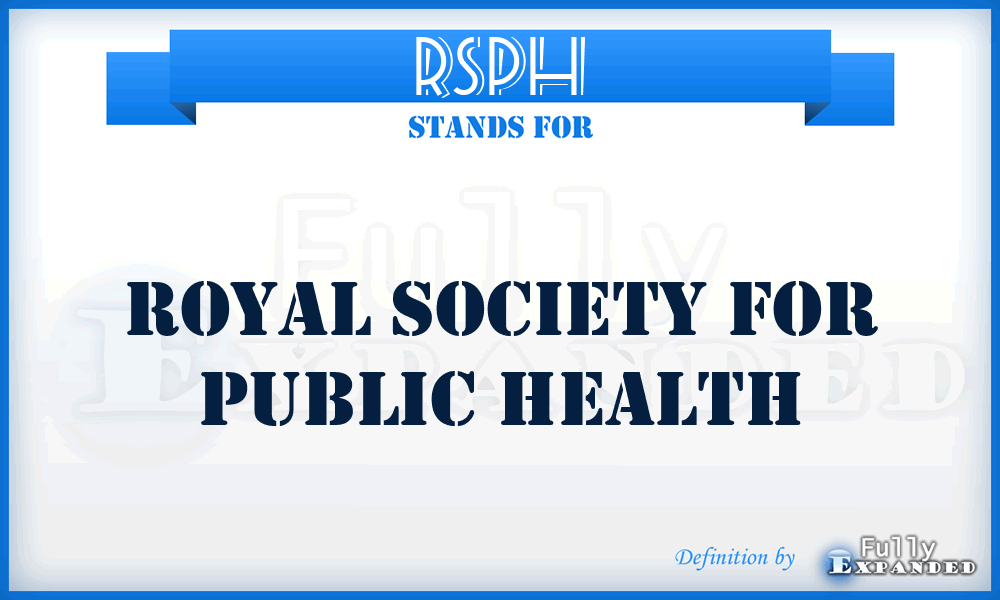 RSPH - Royal Society for Public Health