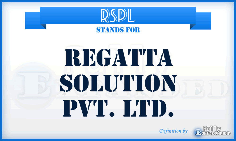 RSPL - Regatta Solution Pvt. Ltd.