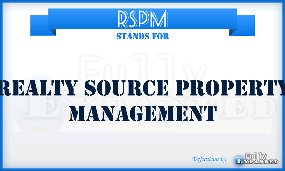 RSPM - Realty Source Property Management