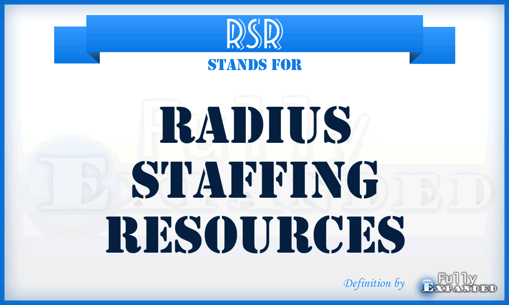 RSR - Radius Staffing Resources