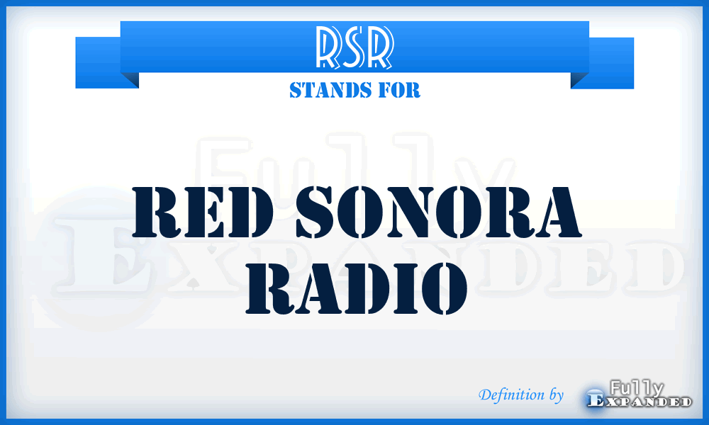 RSR - Red Sonora Radio