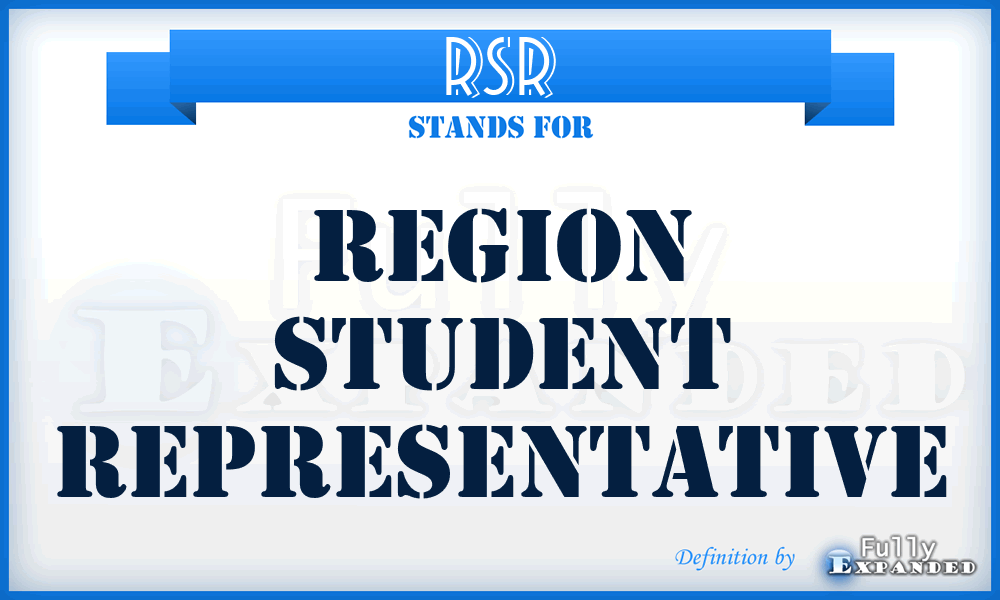 RSR - Region Student Representative