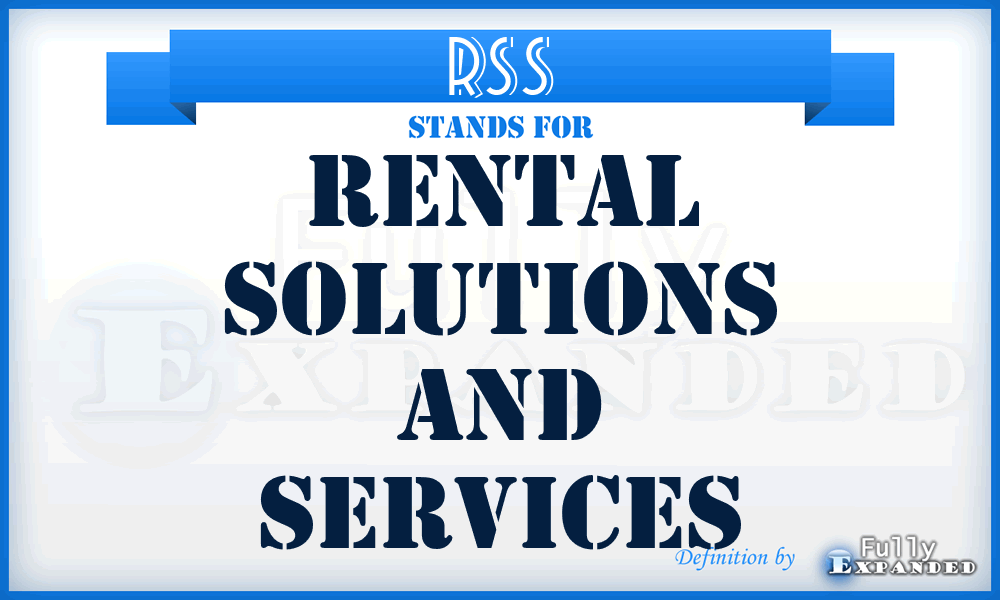 RSS - Rental Solutions and Services