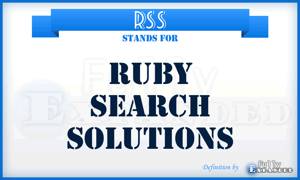 RSS - Ruby Search Solutions