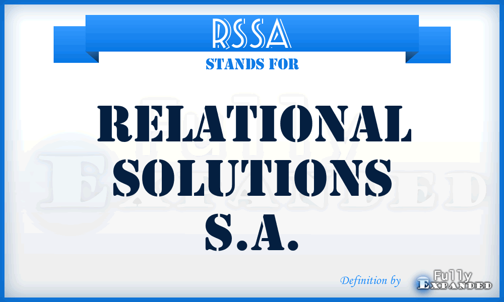 RSSA - Relational Solutions S.A.