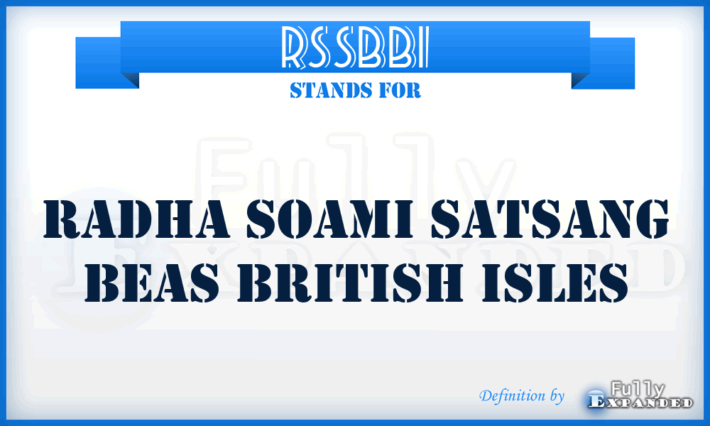 RSSBBI - Radha Soami Satsang Beas British Isles