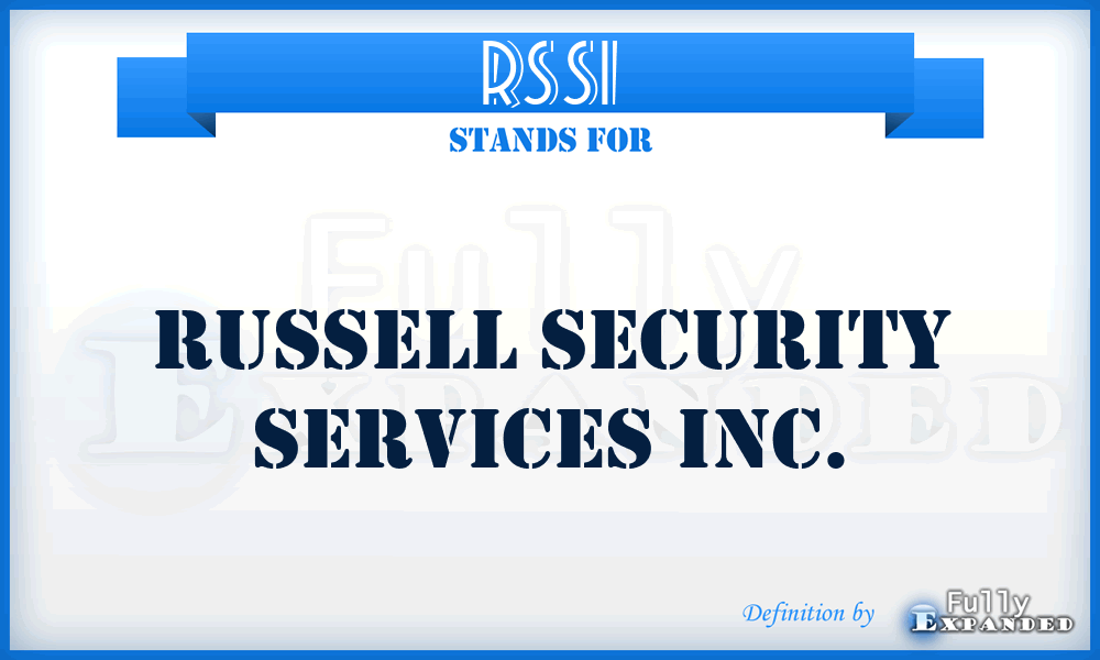 RSSI - Russell Security Services Inc.