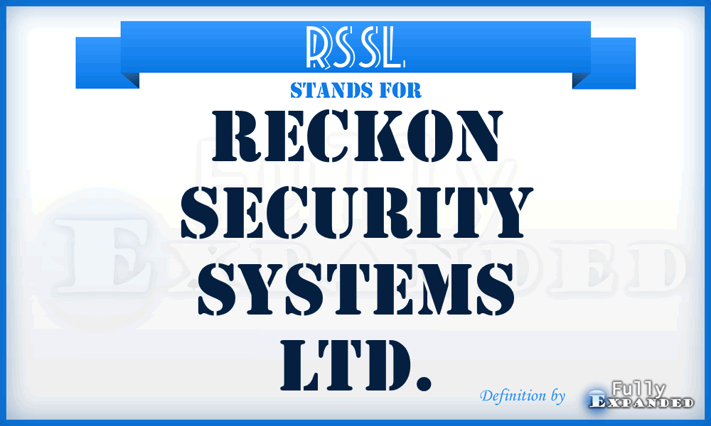 RSSL - Reckon Security Systems Ltd.