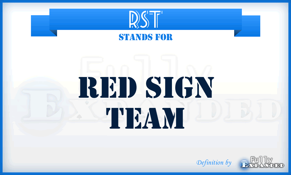 RST - Red Sign Team