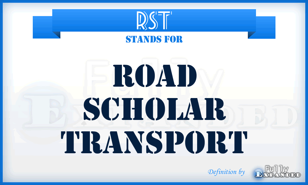 RST - Road Scholar Transport