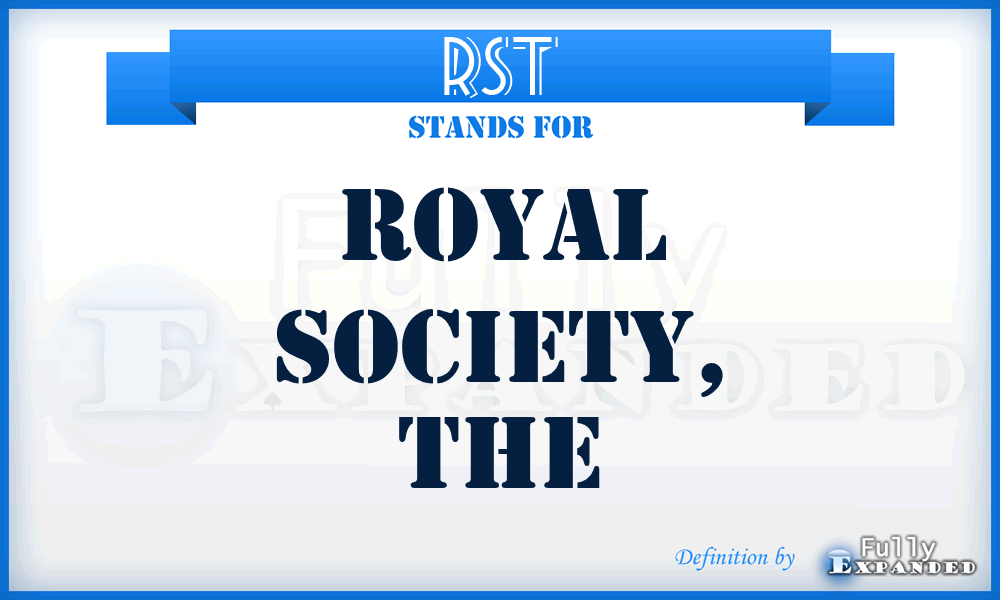RST - Royal Society, The