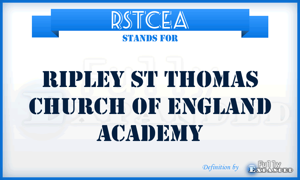 RSTCEA - Ripley St Thomas Church of England Academy