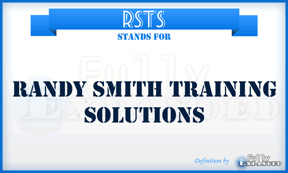 RSTS - Randy Smith Training Solutions