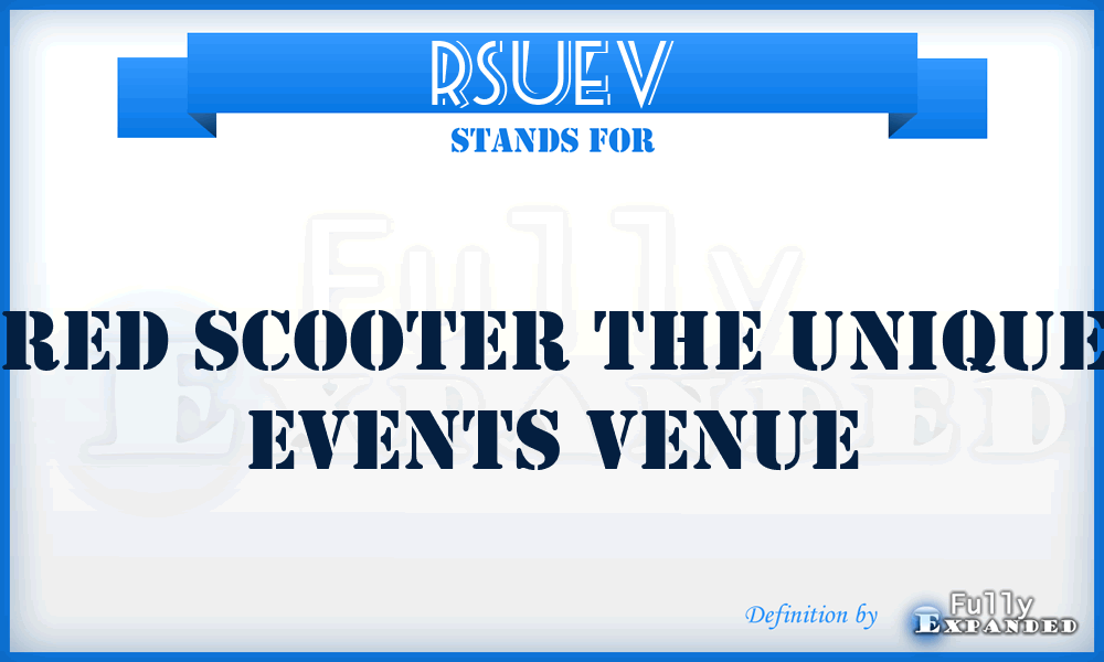 RSUEV - Red Scooter the Unique Events Venue