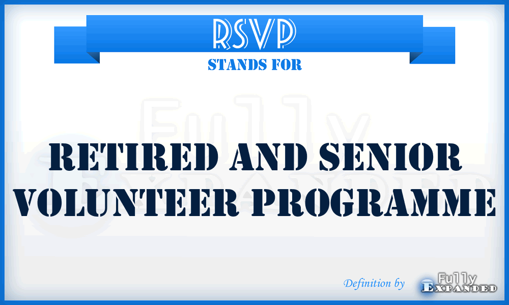 RSVP - Retired and Senior Volunteer Programme