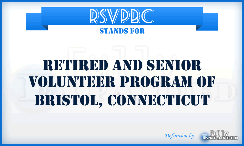 RSVPBC - Retired and Senior Volunteer Program of Bristol, Connecticut