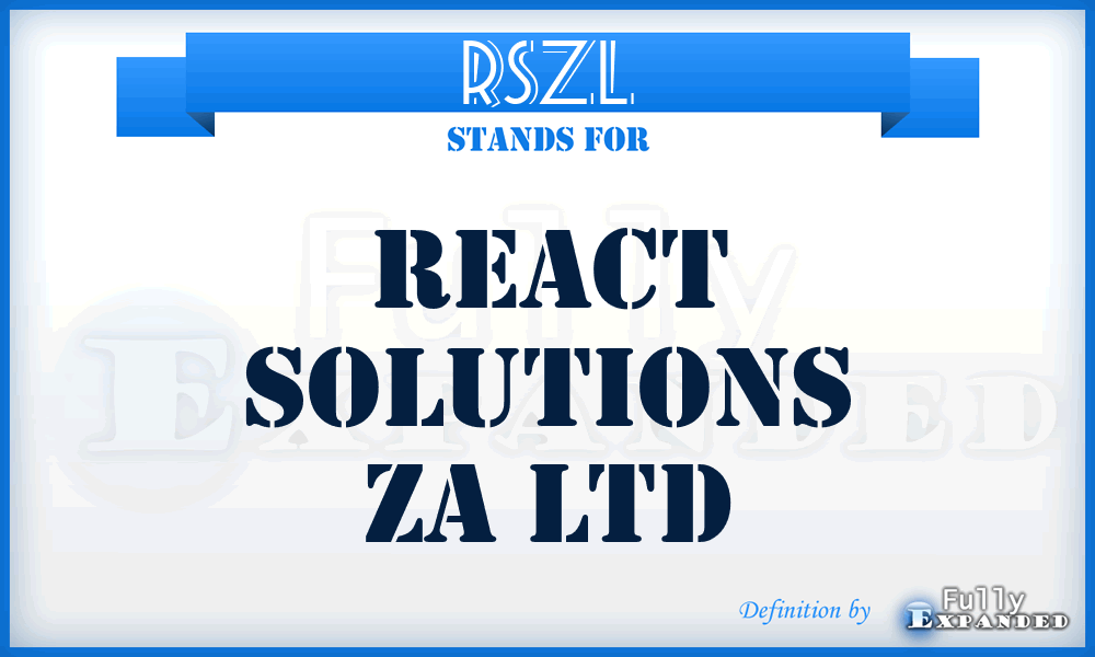 RSZL - React Solutions Za Ltd