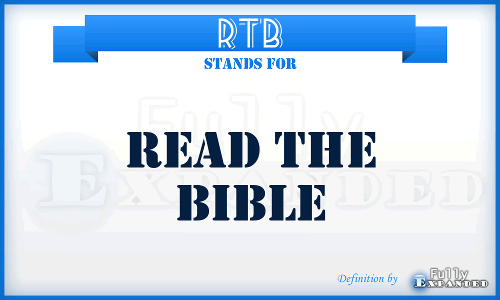RTB - Read The Bible