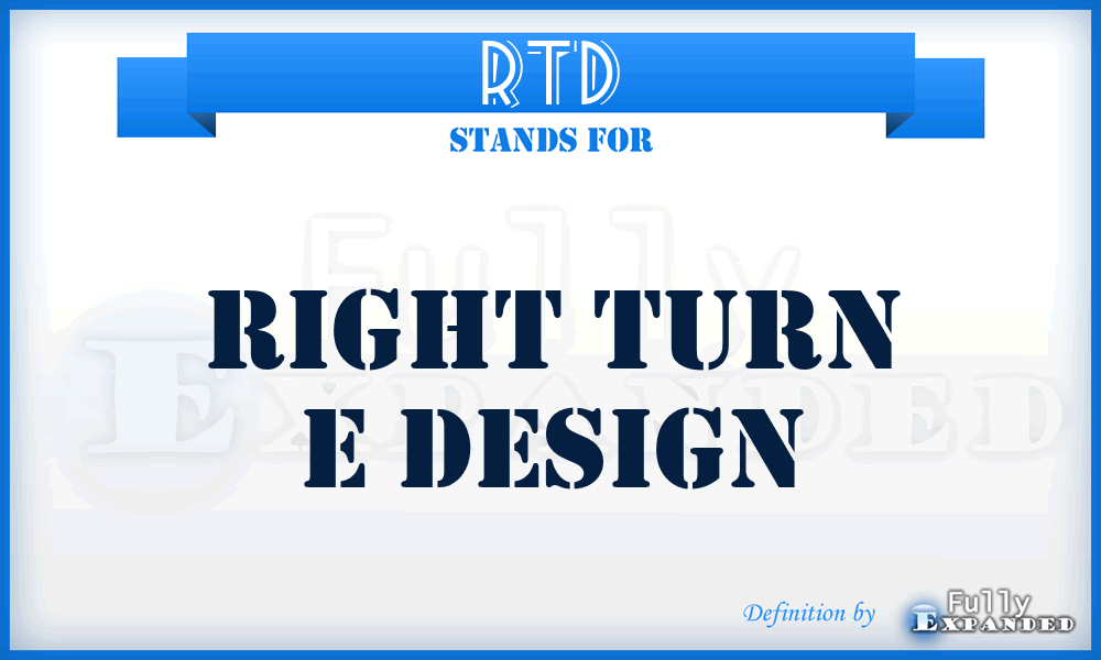 RTD - Right Turn e Design