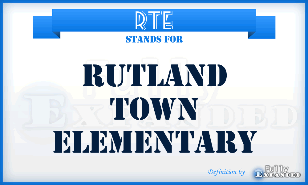 RTE - Rutland Town Elementary