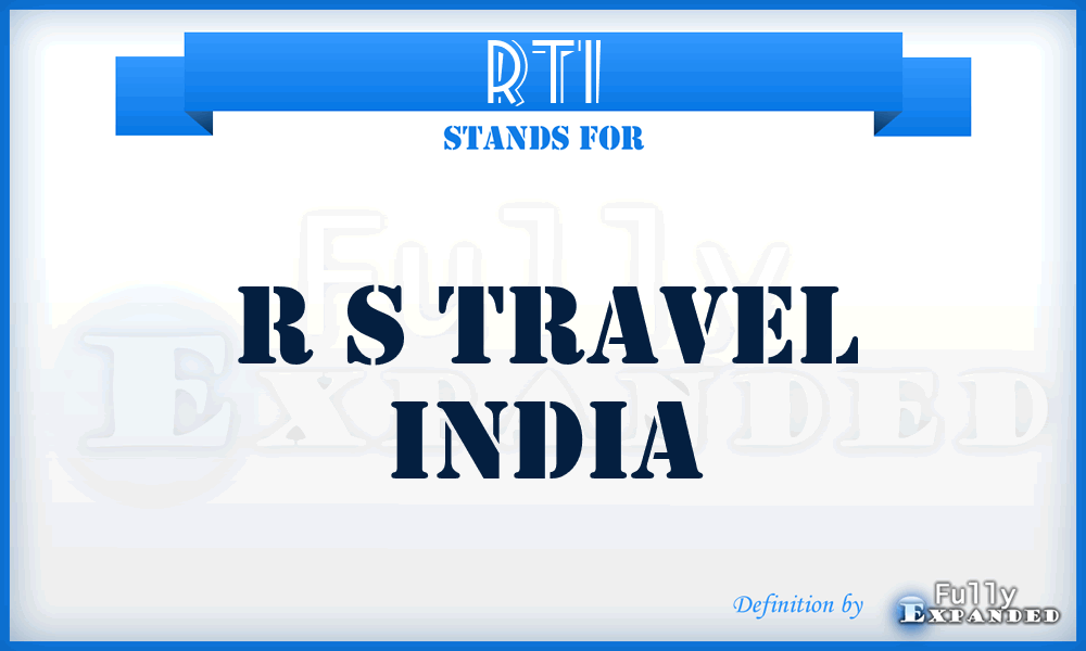 RTI - R s Travel India