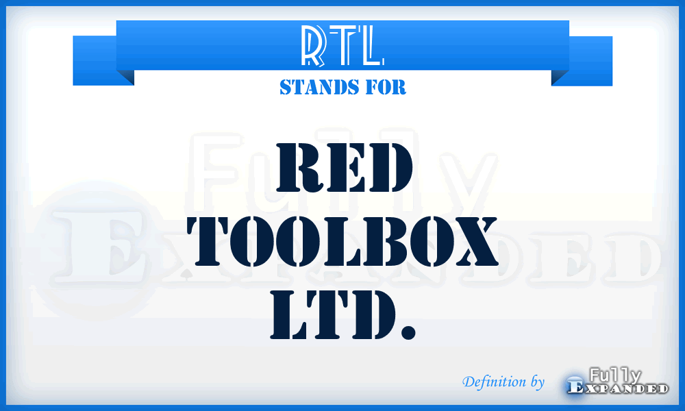 RTL - Red Toolbox Ltd.