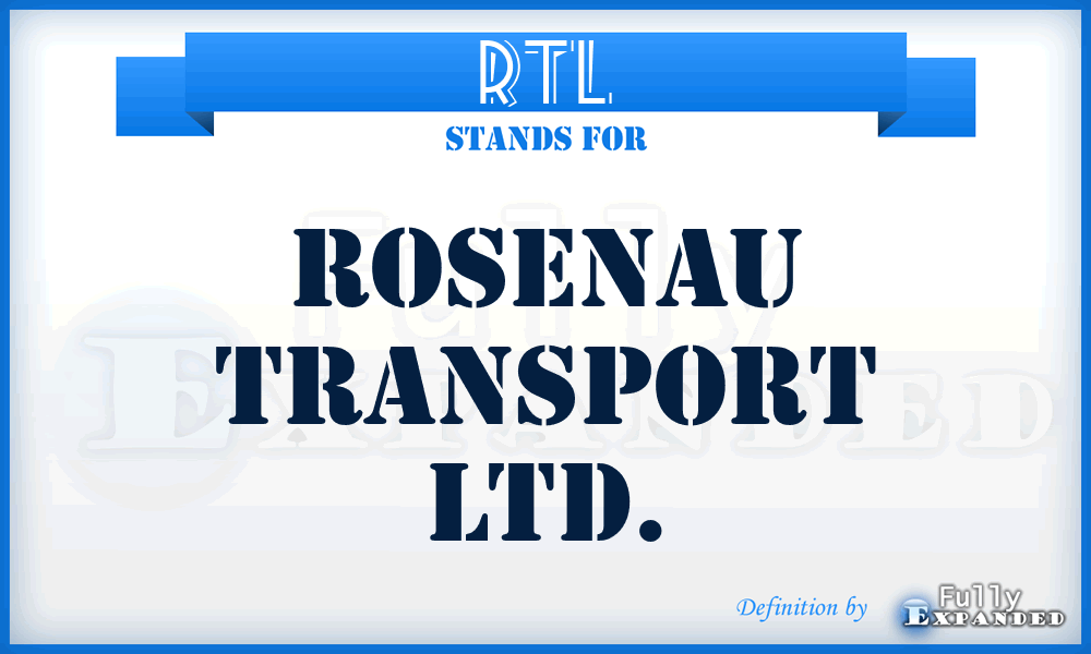 RTL - Rosenau Transport Ltd.