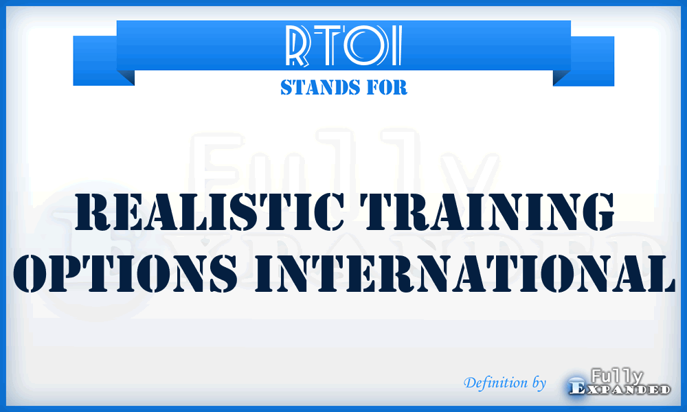 RTOI - Realistic Training Options International