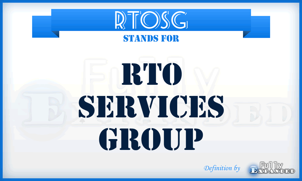 RTOSG - RTO Services Group