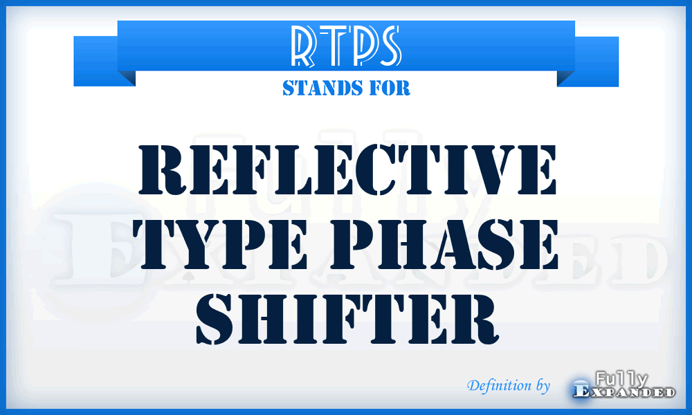 RTPS - Reflective Type Phase Shifter