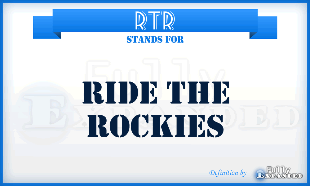 RTR - Ride The Rockies