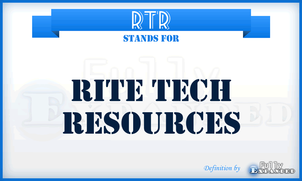 RTR - Rite Tech Resources