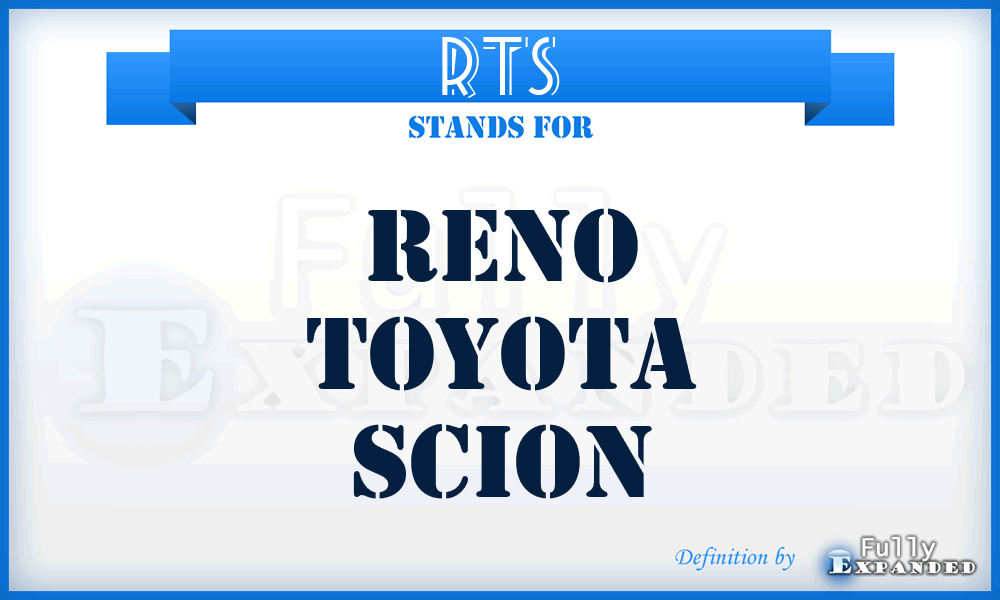 RTS - Reno Toyota Scion