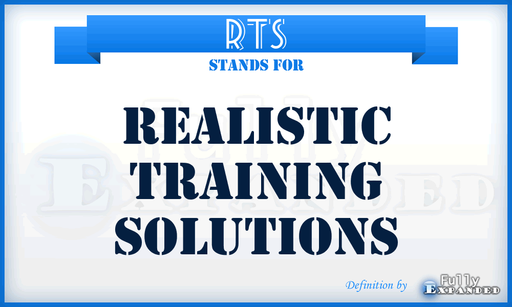 RTS - Realistic Training Solutions