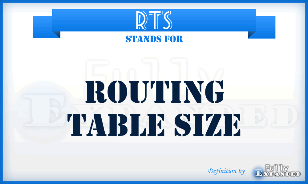 RTS - Routing Table Size