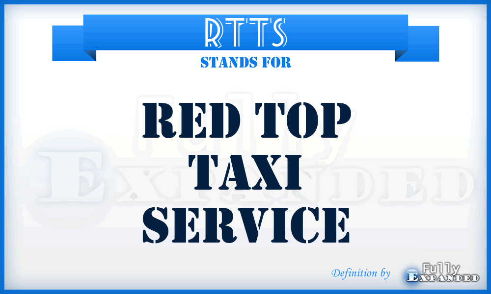 RTTS - Red Top Taxi Service