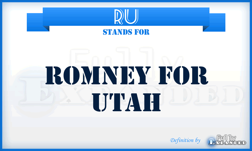 RU - Romney for Utah