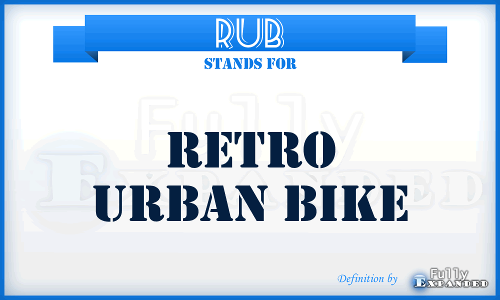 RUB - Retro Urban Bike