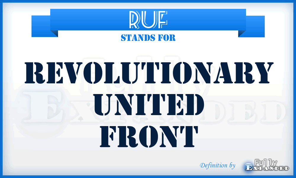 RUF - Revolutionary United Front