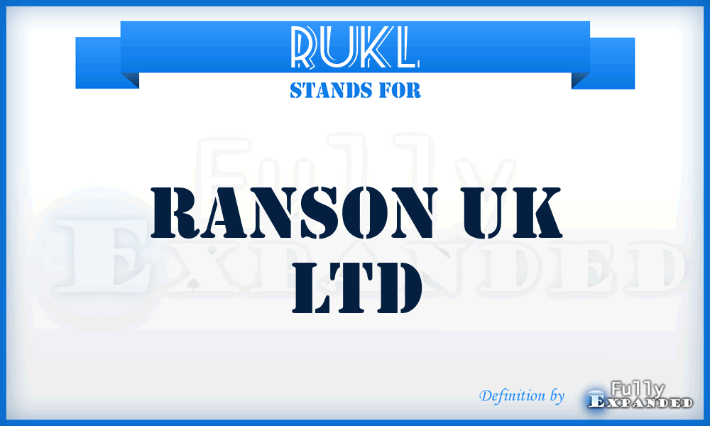 RUKL - Ranson UK Ltd