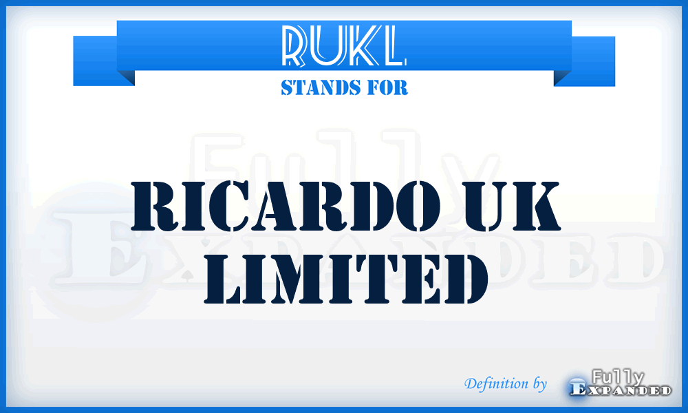 RUKL - Ricardo UK Limited