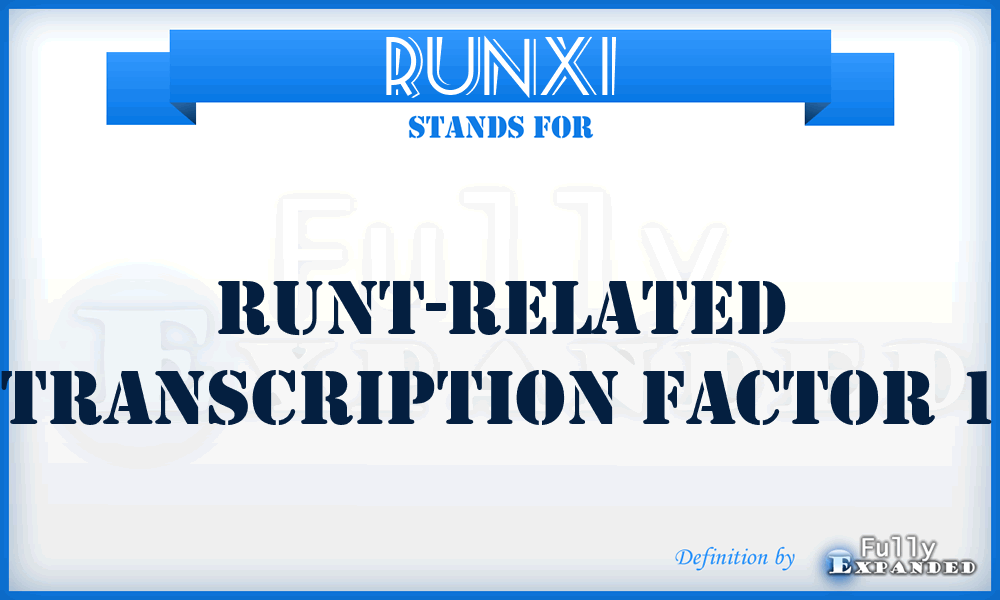 RUNX1 - Runt-related transcription factor 1