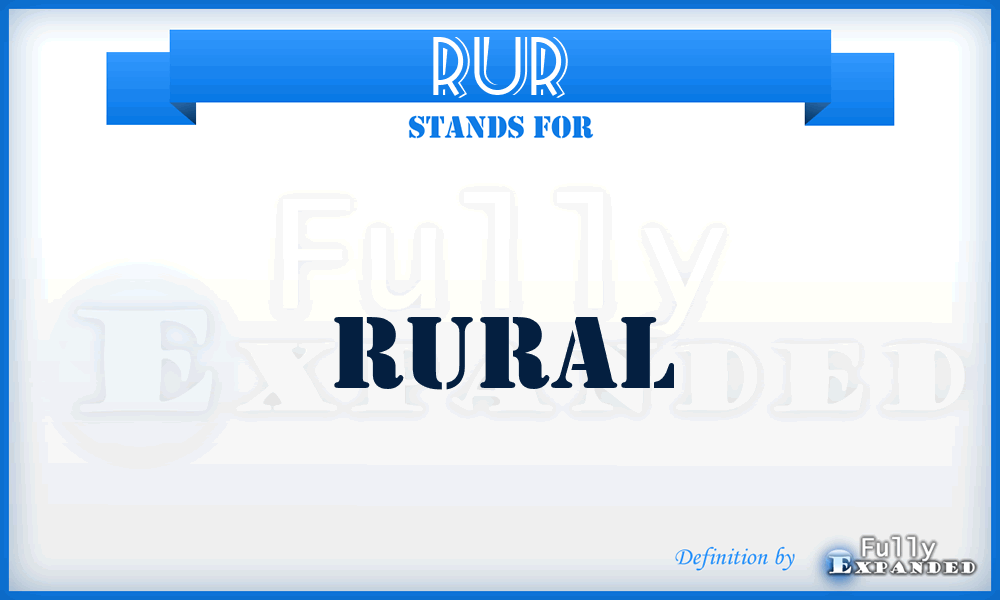 RUR - Rural