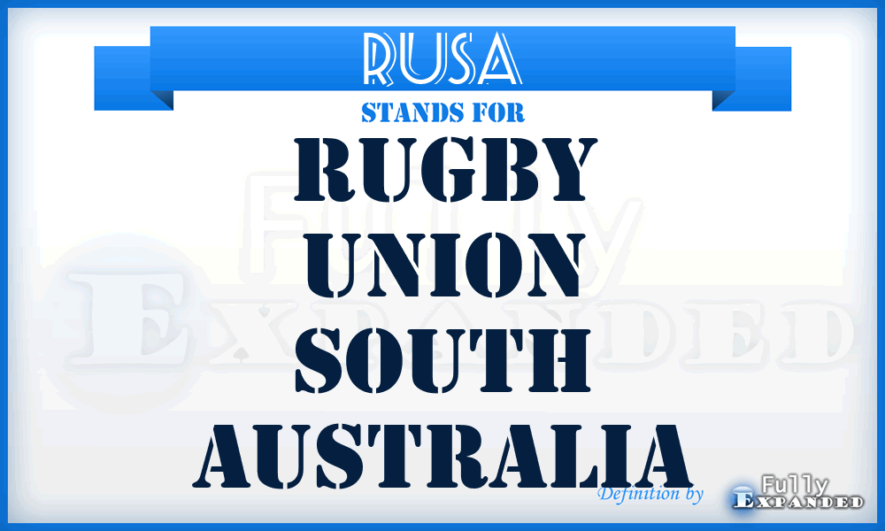 RUSA - Rugby Union South Australia