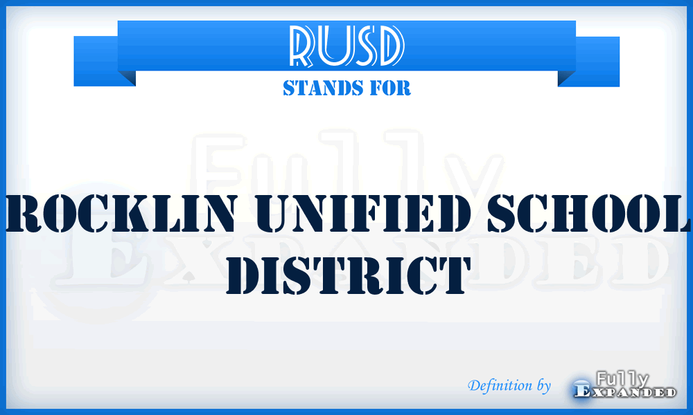 RUSD - Rocklin Unified School District