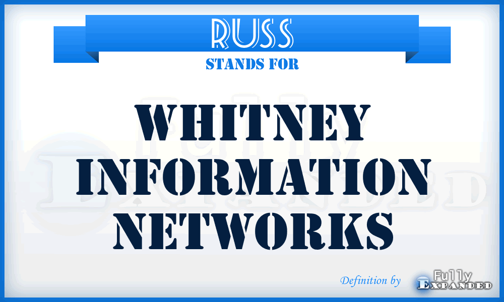 RUSS - Whitney Information Networks