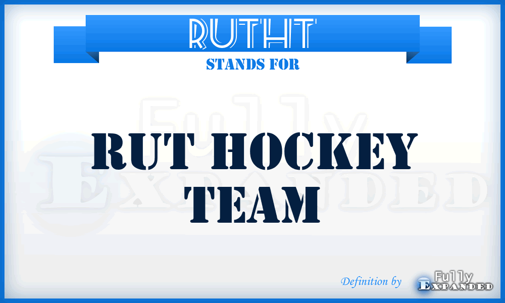 RUTHT - RUT Hockey Team