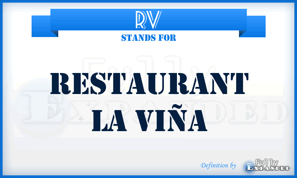 RV - Restaurant la Viña