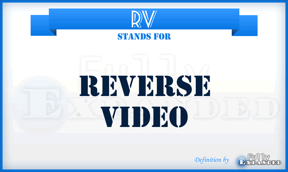 RV - Reverse Video
