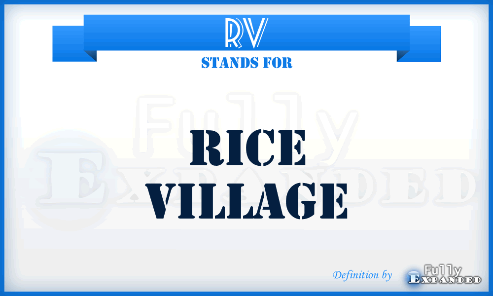 RV - Rice Village